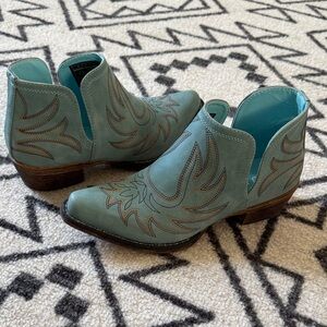 Roper Teal Western Ankle Boots sz 7.5